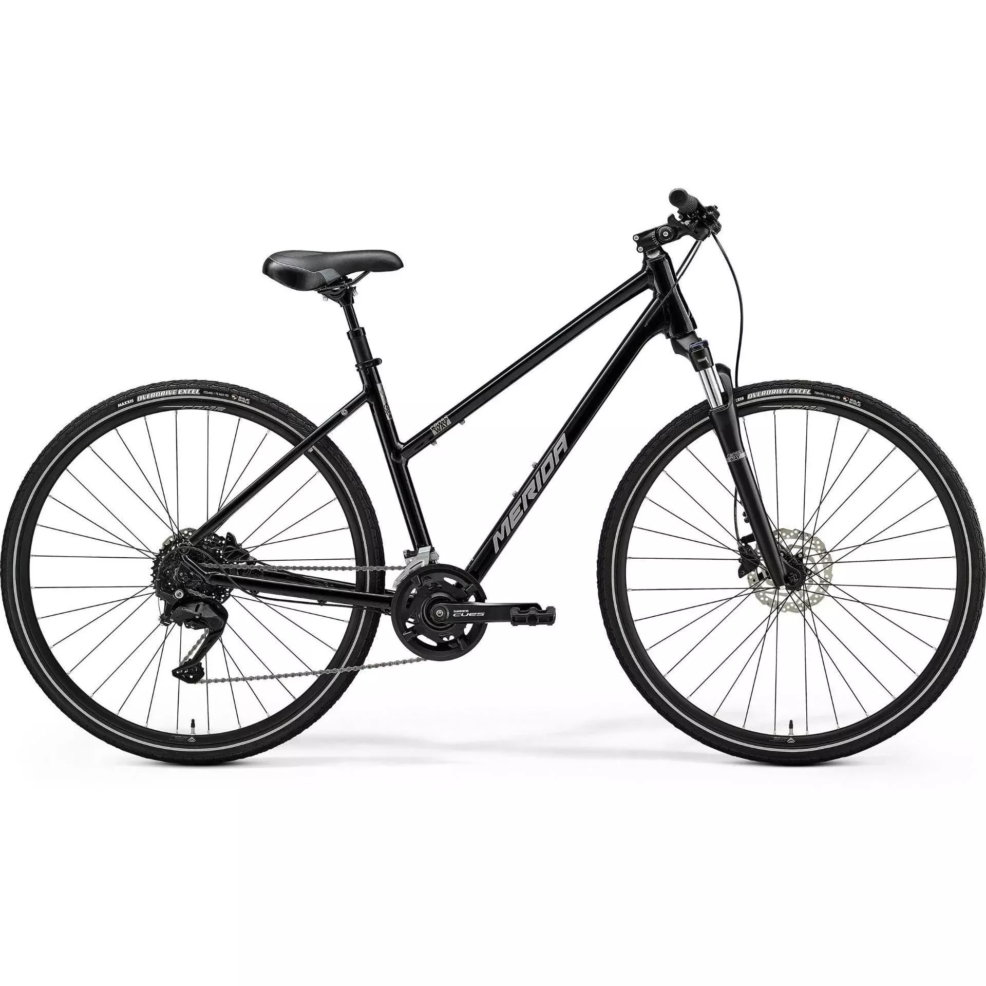 Merida Crossway 100 L Hybrid Bike Glossy Black Silver