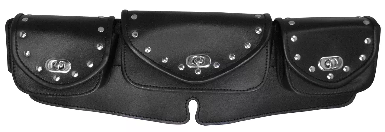 Mid USA 07307 V-Factor 3 Pocket 22" Long Fairing Pouches Harley or Metric