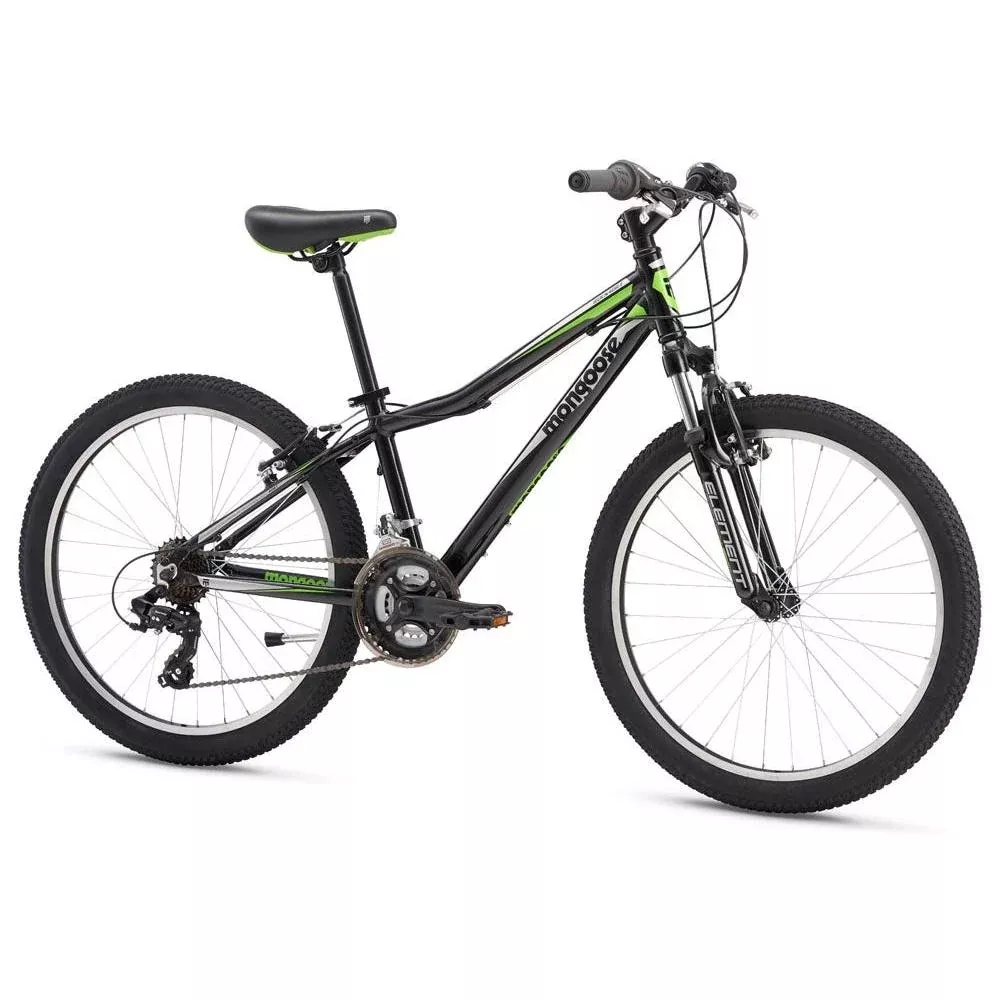 Mongoose 24″ Rockadile Kids Bike [Black/Green] (2017)