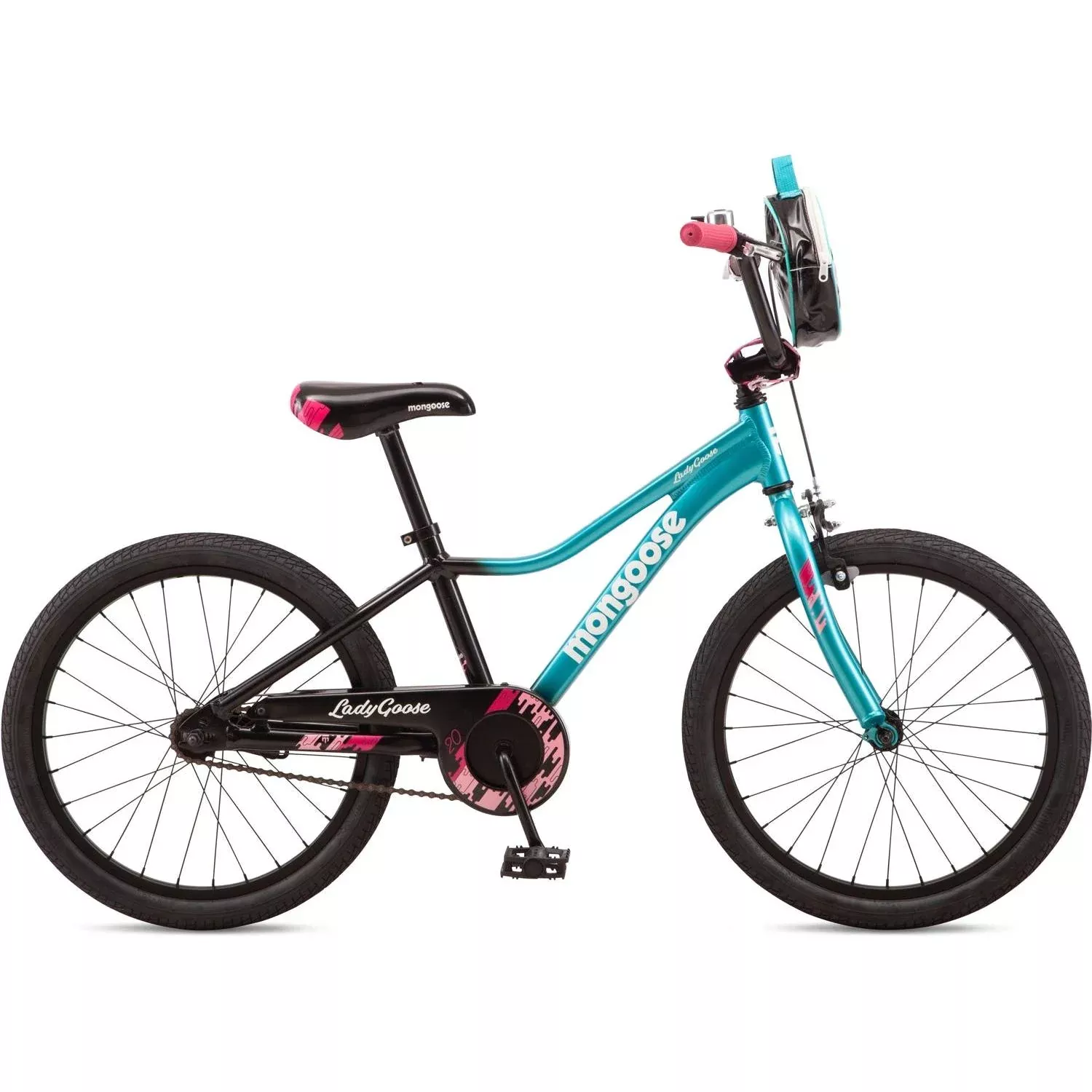 Mongoose LadyGoose 20” Kids Bike Black/Teal