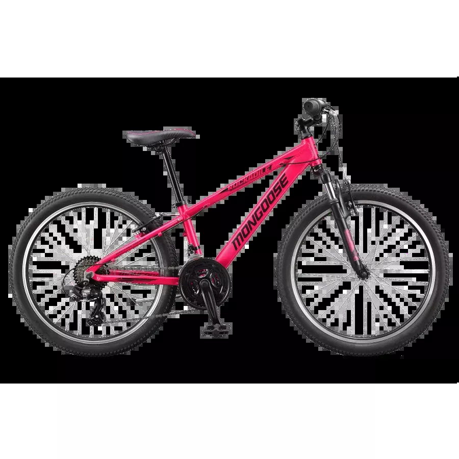 Mongoose Rockadile 24 Kids Mountain Bike Pink