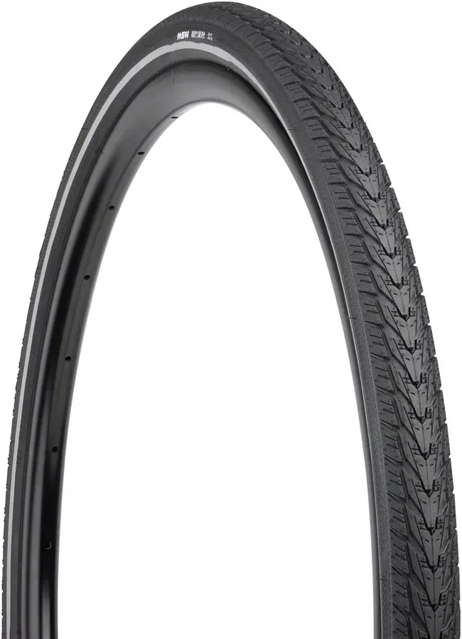 MSW Daily Driver Tire – 700 x 38, Black, Rigid Wire Bead, Reflective Sidewall, 33tpi