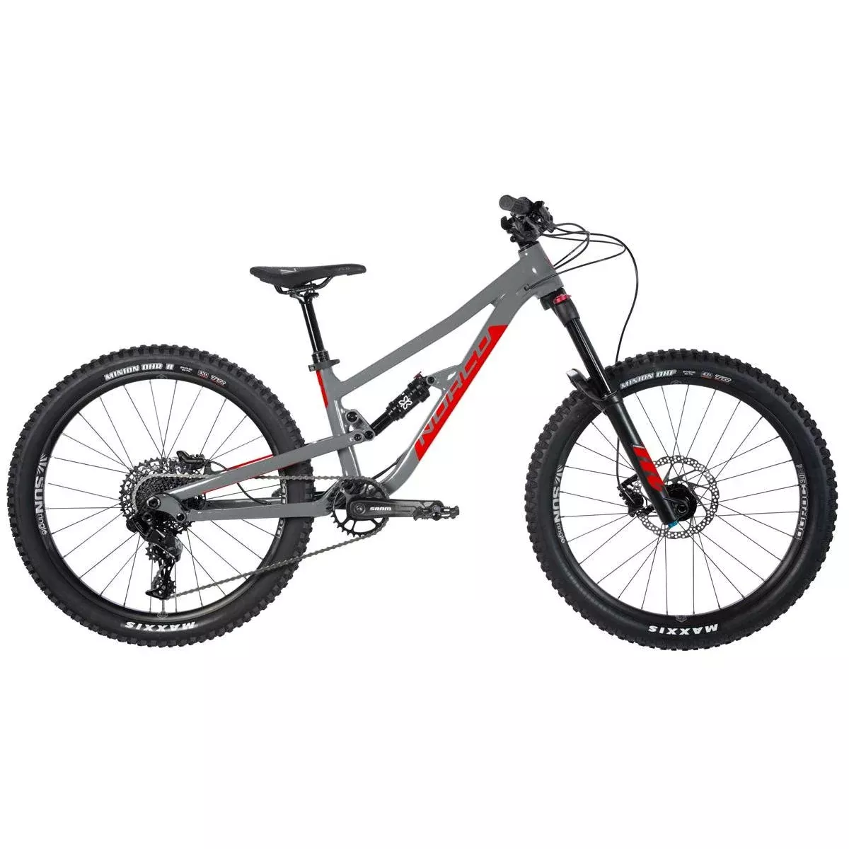Norco Fluid 4.2 FS Mountain Bike Charcoal Grey/Candy Apple Red