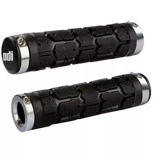 ODI Rogue MTB Lock On Grips Black/Silver Clamps