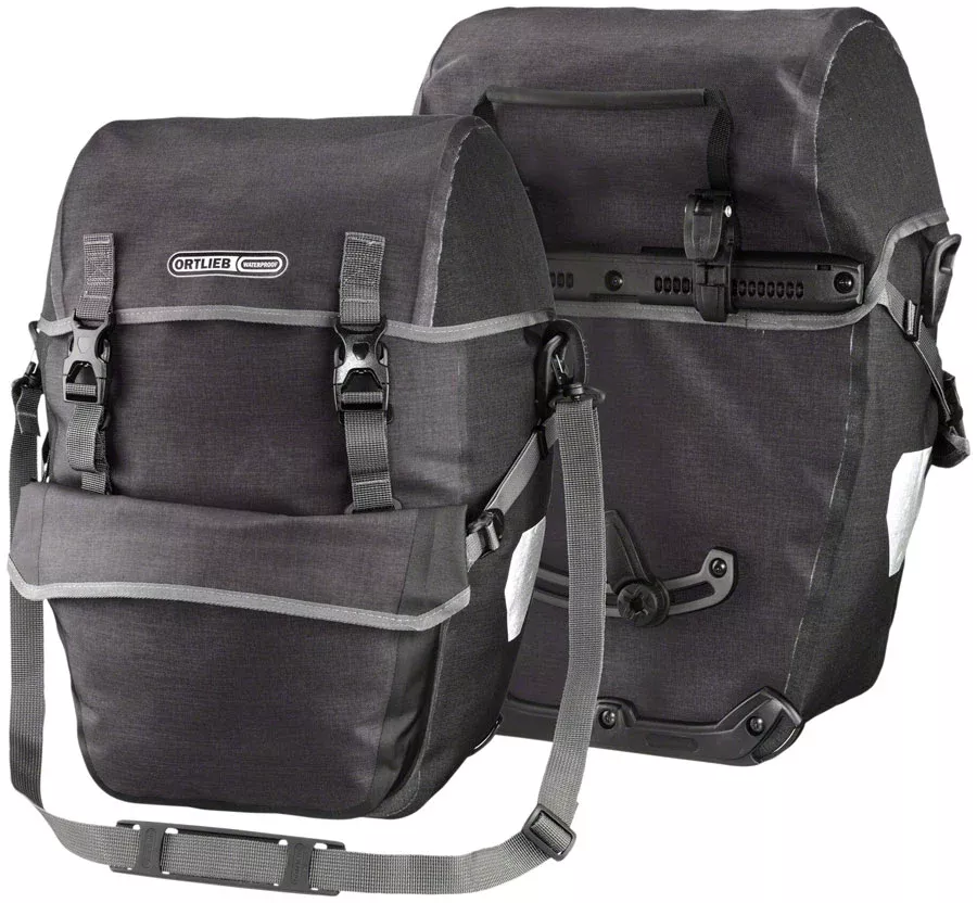Ortlieb Bike-Packer Plus Panniers – 42L, Pair, Granite/Black