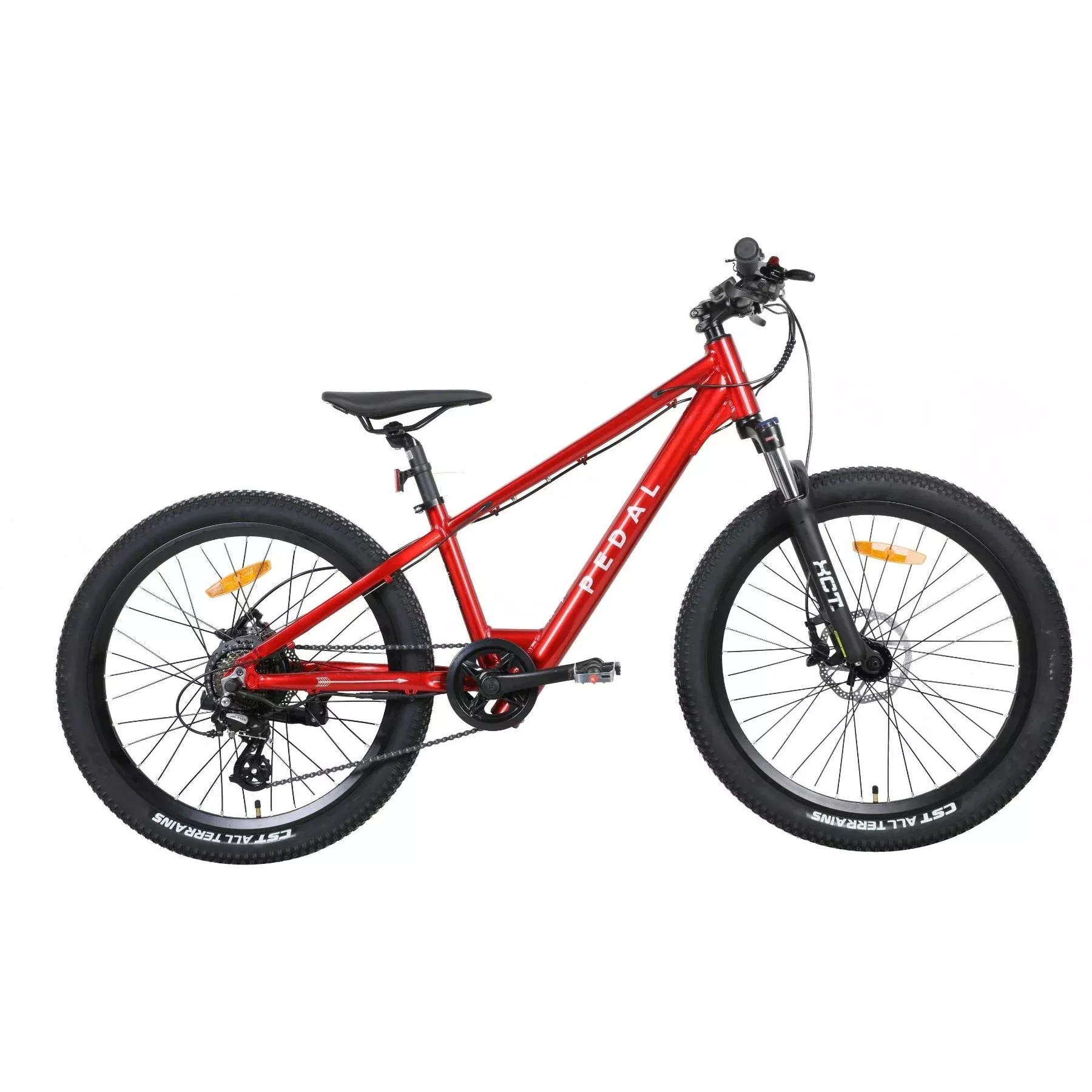 Pedal Warrior 2 24” Electric Mountain Bike Red