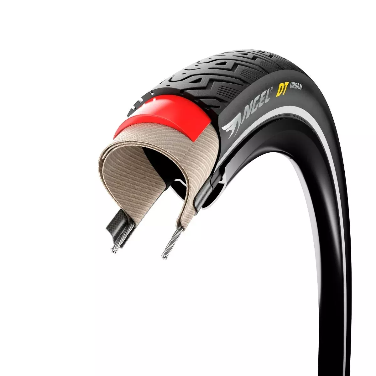 Pirelli Angel DT Urban Tyre Black w/ Reflective Stripes 700x40c