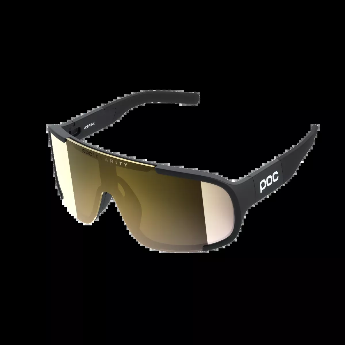 POC Aspire Sunglasses Uranium Black With Violet/Gold Lens