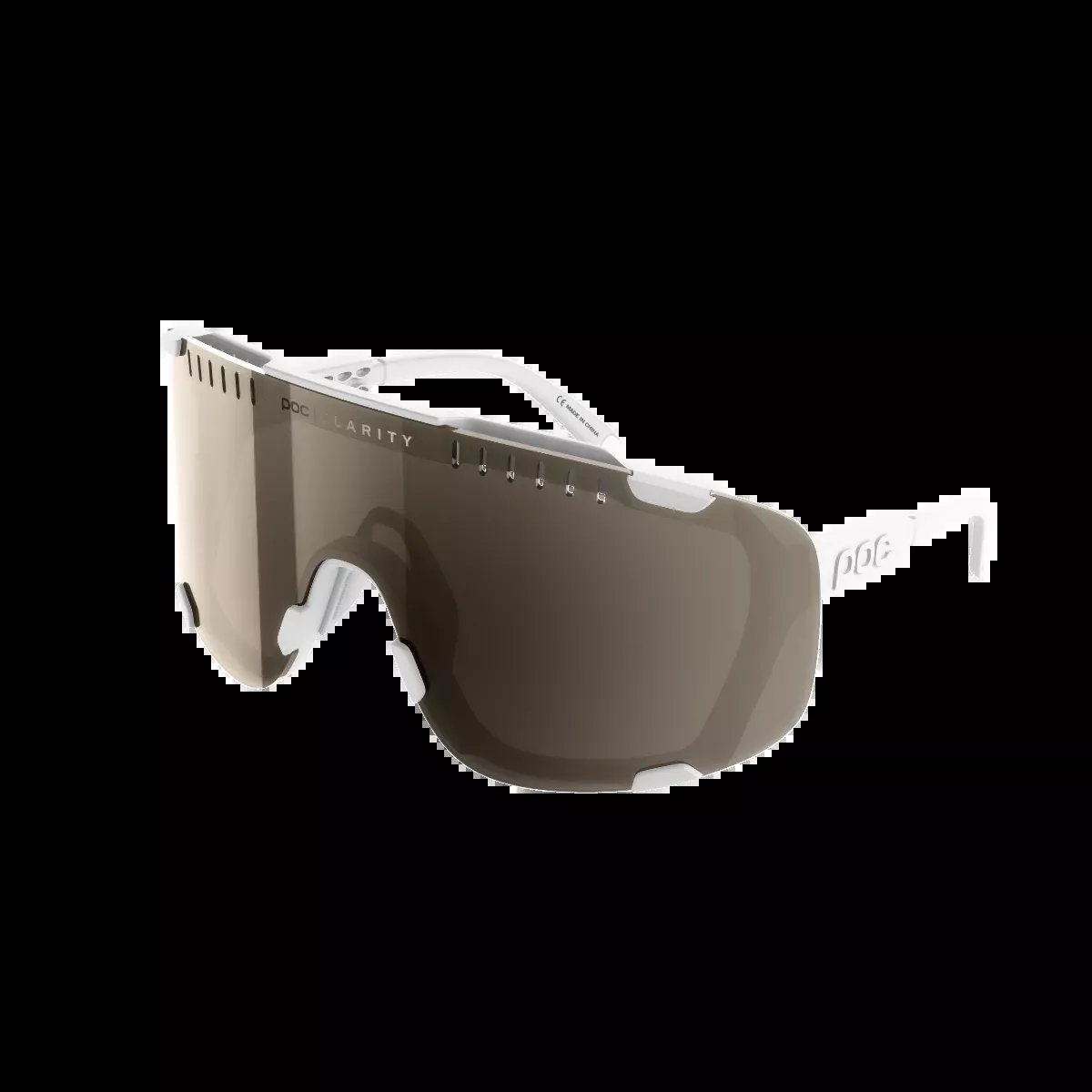 POC Devour Sunglasses Hydrogen White With Brown/Silver Mirror Lens