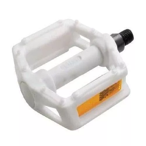 QBP Kids Plastic Pedal 1/2 x 1/8 White