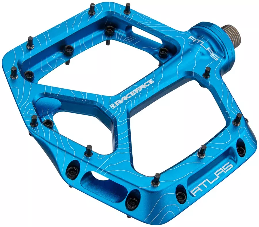 RaceFace Atlas Pedals – Platform, Aluminum, 9/16″, Blue