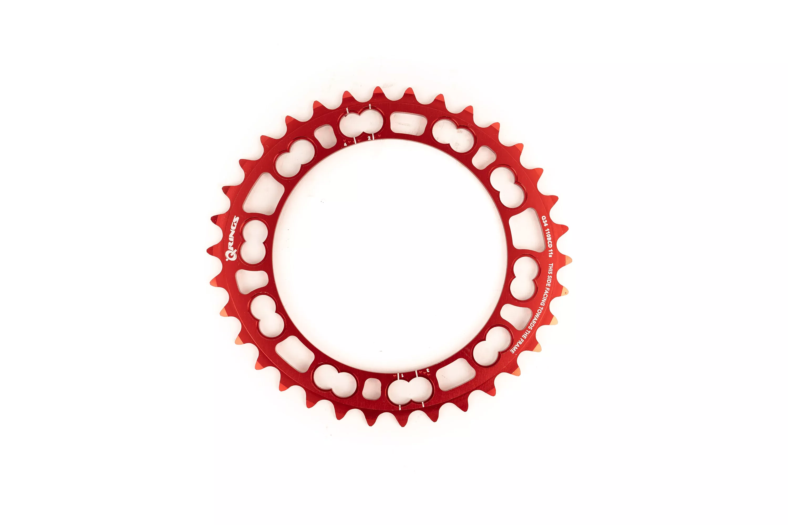 Rotor Individual Q-Ring 110mm 34T Inner Chainring Red