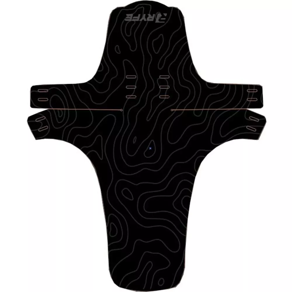 Ryfe Contour Mud Guard Large Black 362x297mm