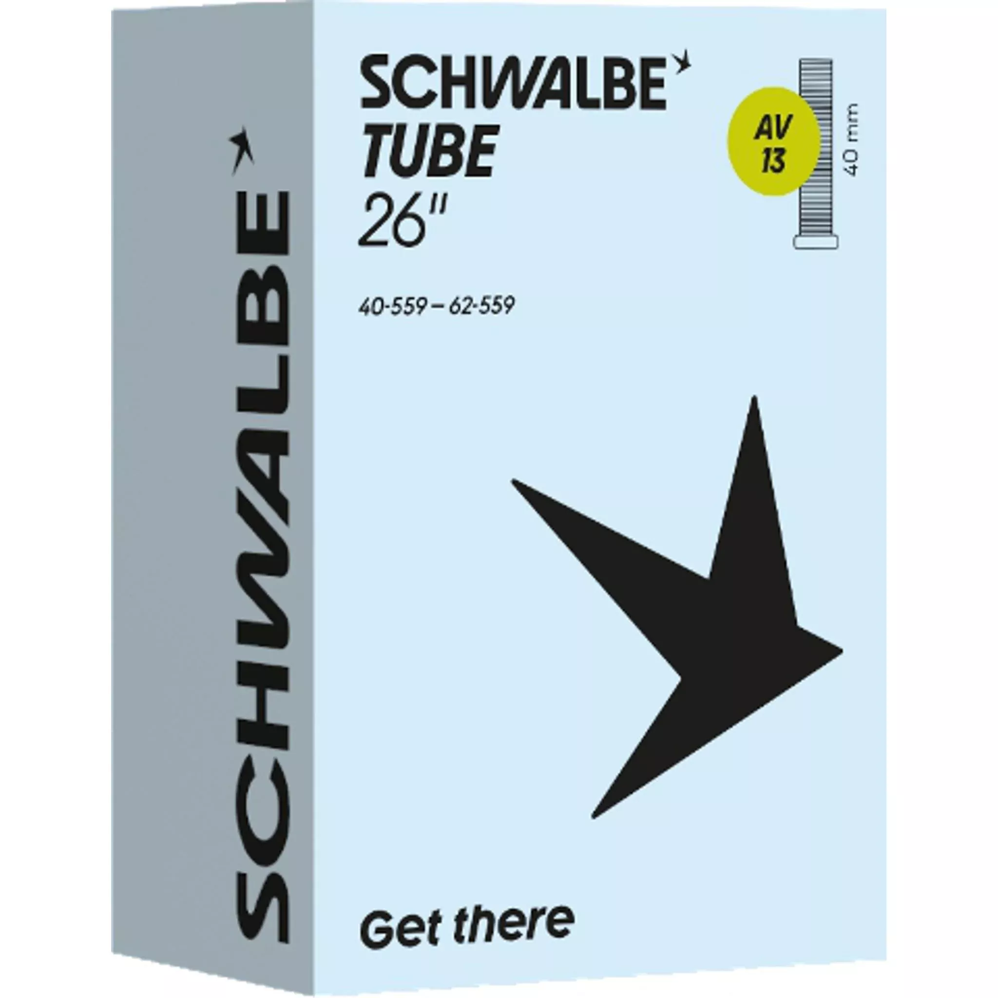 Schwalbe AV13 Schrader Valve Inner Tube 26×1.5-2.4”
