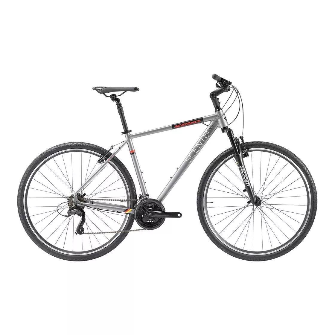 Silverback Scento Path V Hybrid Bike Silver/Black