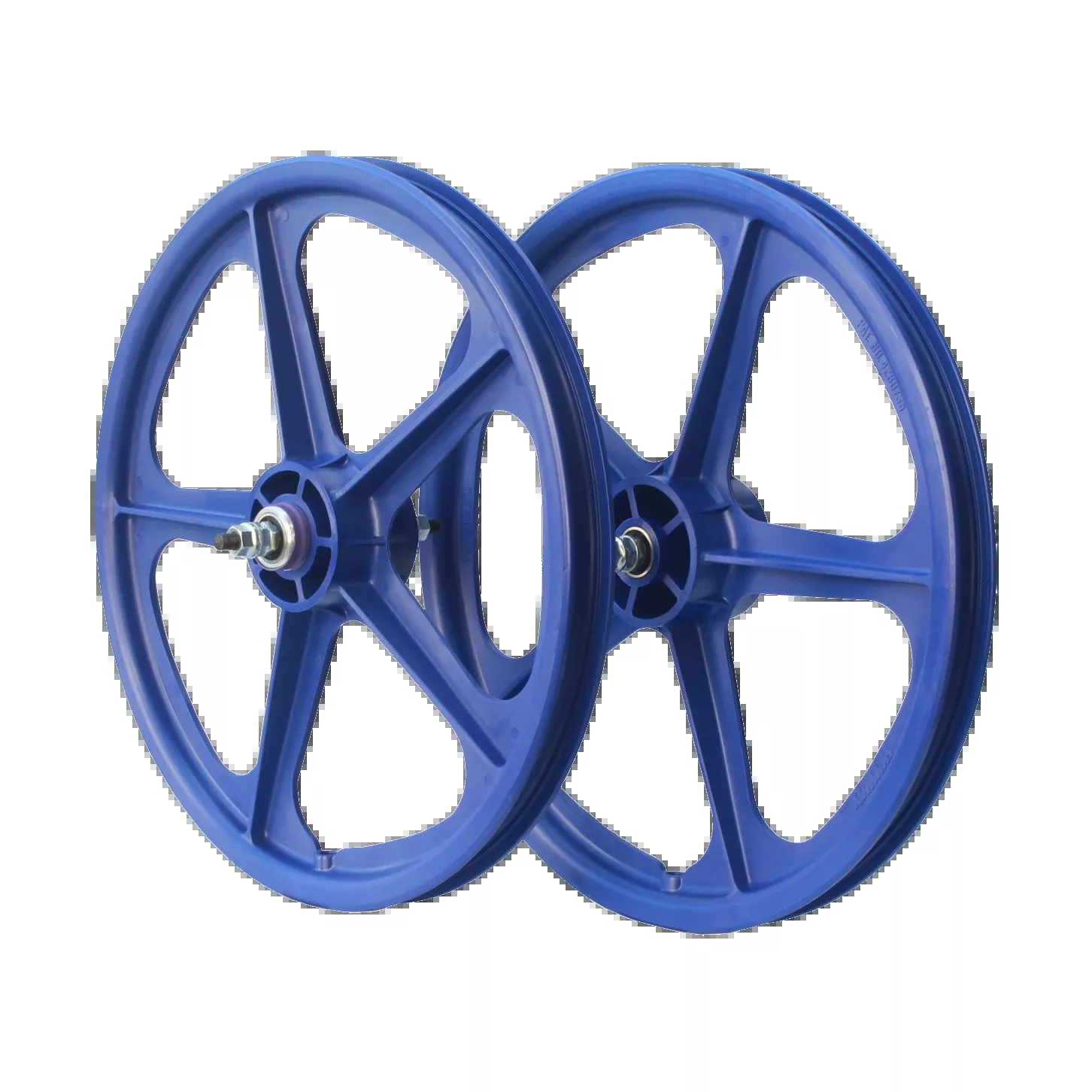 Skyway Tuff II 5-Spoke BMX Wheelset Blue