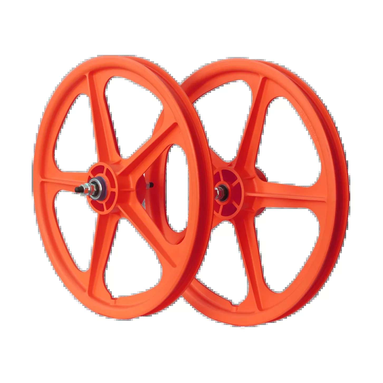 Skyway Tuff II 5-Spoke BMX Wheelset Orange