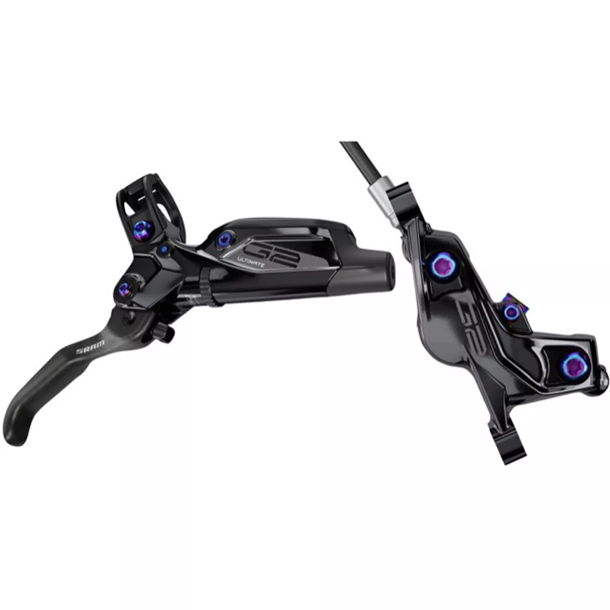 SRAM G2 Ultimate Carbon/Ti Front MTB Disc Brakeset 950mm Gloss Black/Rainbow