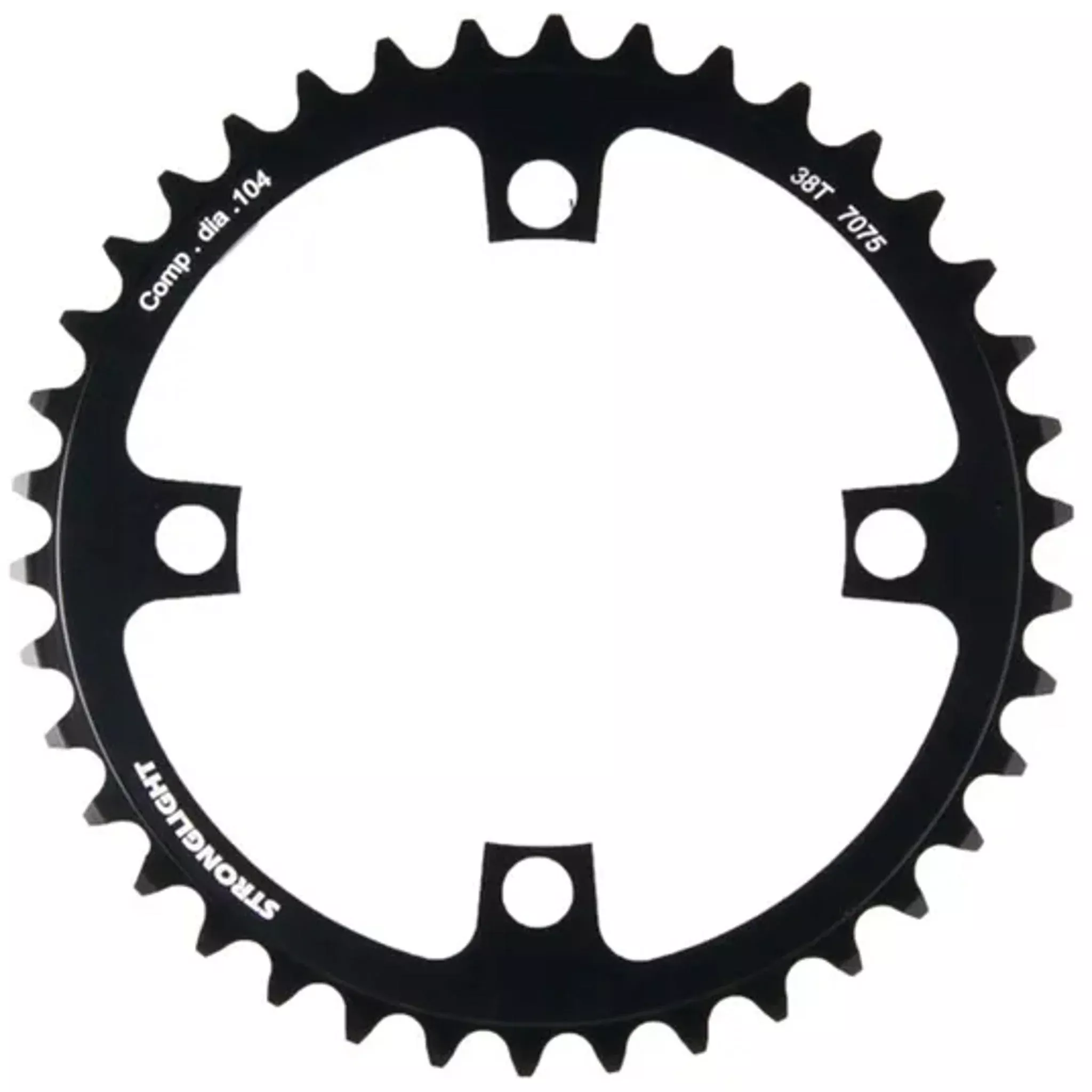 Stronglight Bosch Gen 1/3 4-Bolt E-Bike Chainring 104 BCD 38T Black