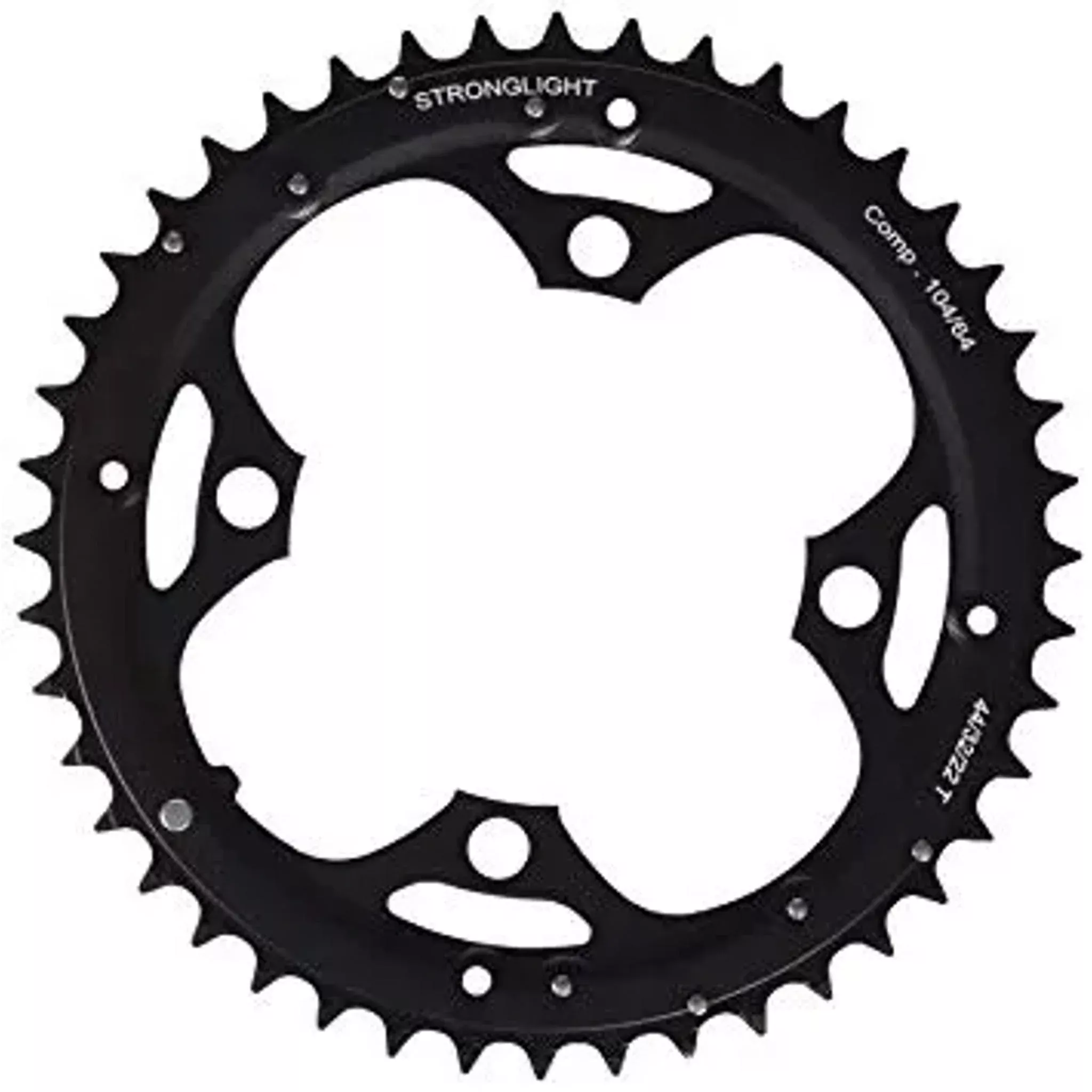 Stronglight XC 9-Speed Shimano Compatible MTB Chainring 44T 104mm BCD Black