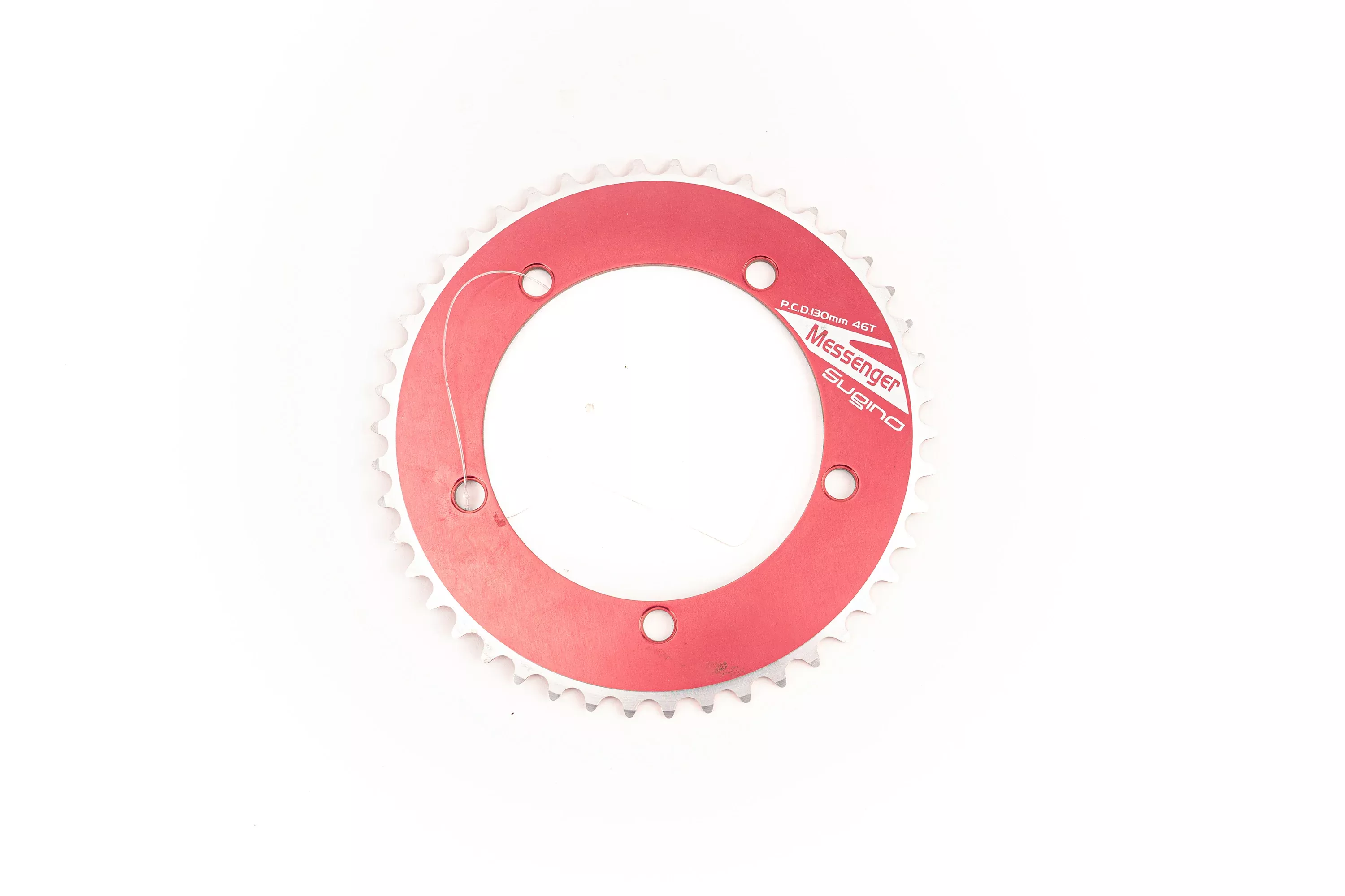 Sugino Messenger 46t Chainring 130mm 1/2x1/8" Red
