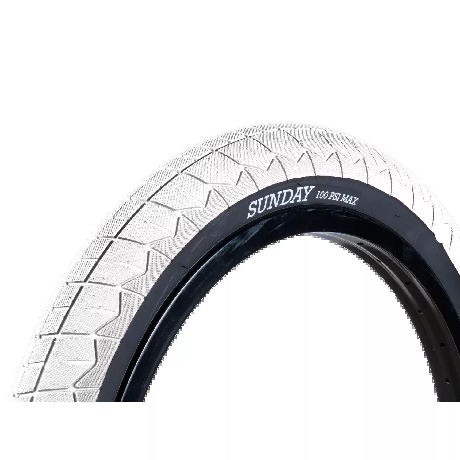 Sunday Current V2 BMX Tyre 20 X 2.4” White/ Black Wall