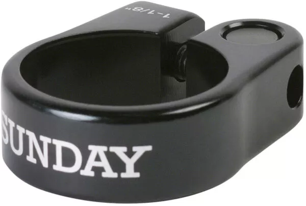 Sunday Sunday Slim Seatpost Clamp - 1-1/8", Black