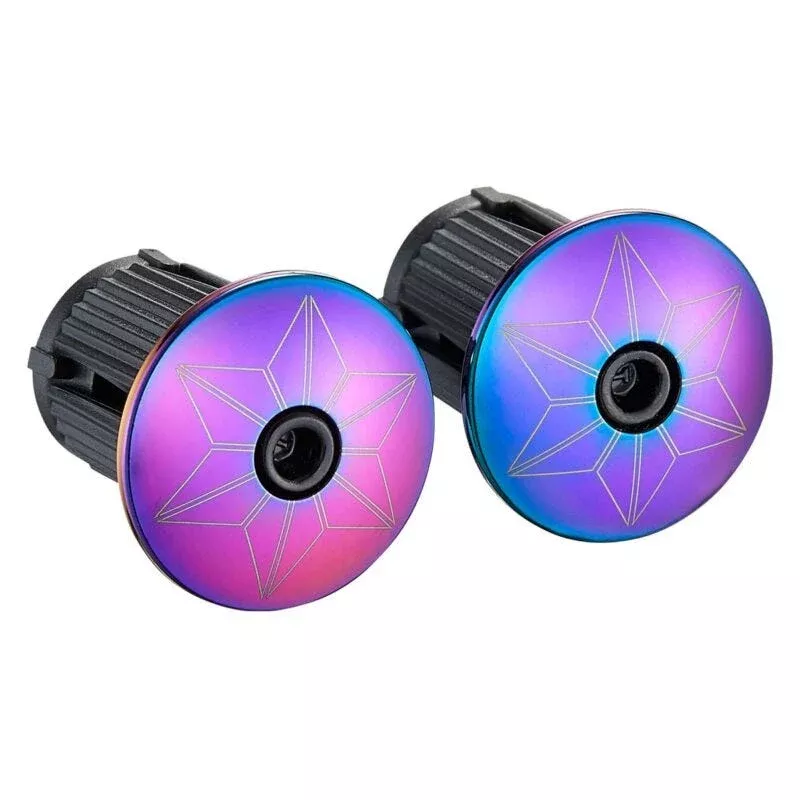 SupacazStar Plugz Bar Ends Oil Slick