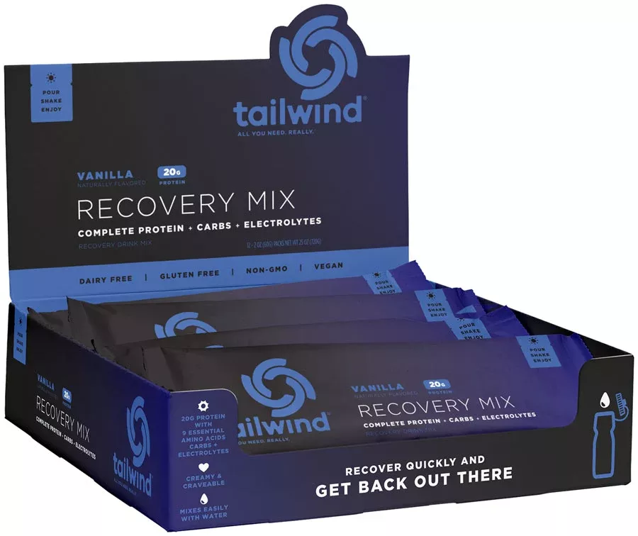 Tailwind Nutrition Recovery Mix Vanilla - Box of 12 Single Servings