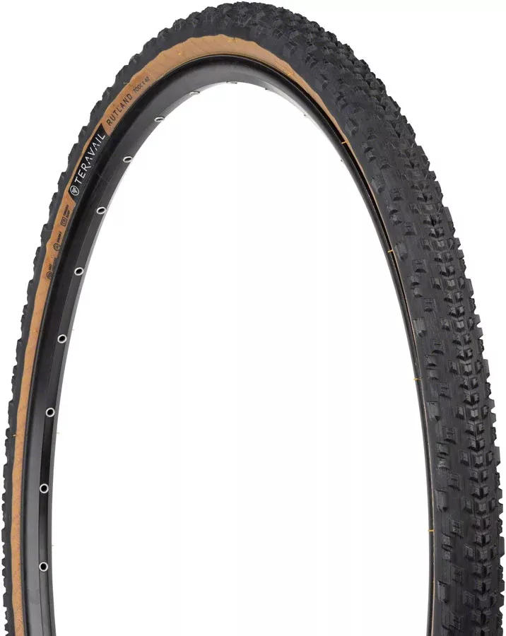 Teravail Rutland Tire – 700 x 42, Tubeless, Folding, Tan, Durable