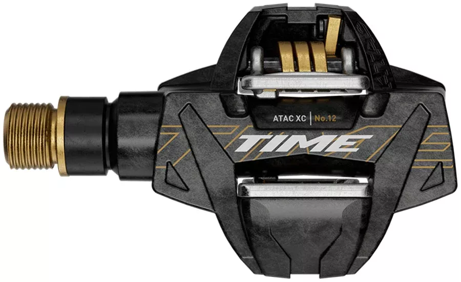 Time ATAC XC 12 Pedals – Dual Sided Clipless, Carbon, 9/16″, Carbon/Gold, C1