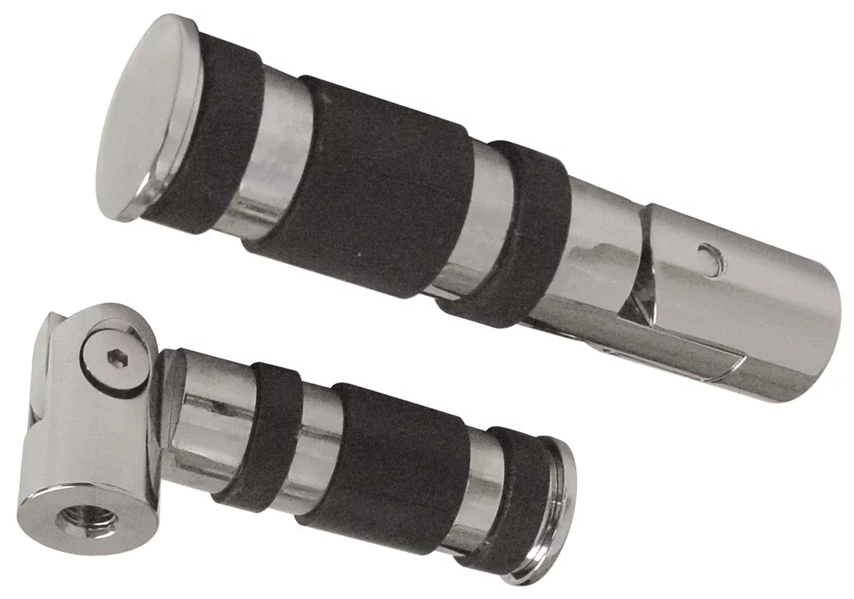 V-Factor Chrome Passenger Footrest 1-1/4 OD 1/2-13 Thread Harley & Custom