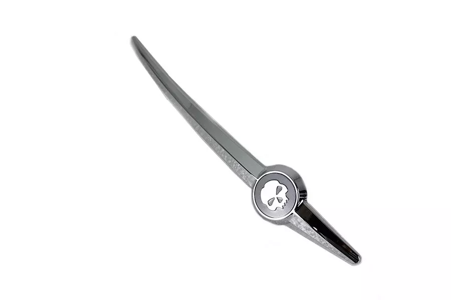V-Twin 50-1235 Chrome Front Fender Trim Spear with Skull Universal Harley Custom