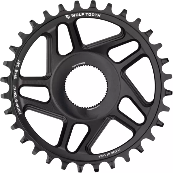 Wolf Tooth Direct Mount Chainrings for Shimano E-Bike Motor, Drop-Stop ST
