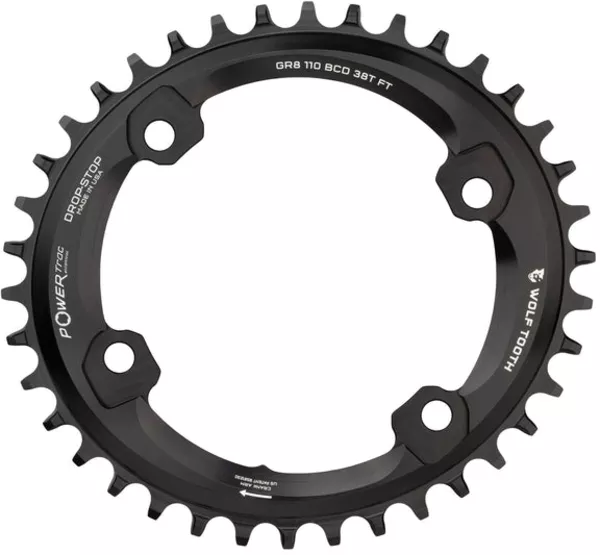 Wolf Tooth Oval 110 BCD Asymmetric 4-Bolt Chainrings for Shimano GRX Cranks
