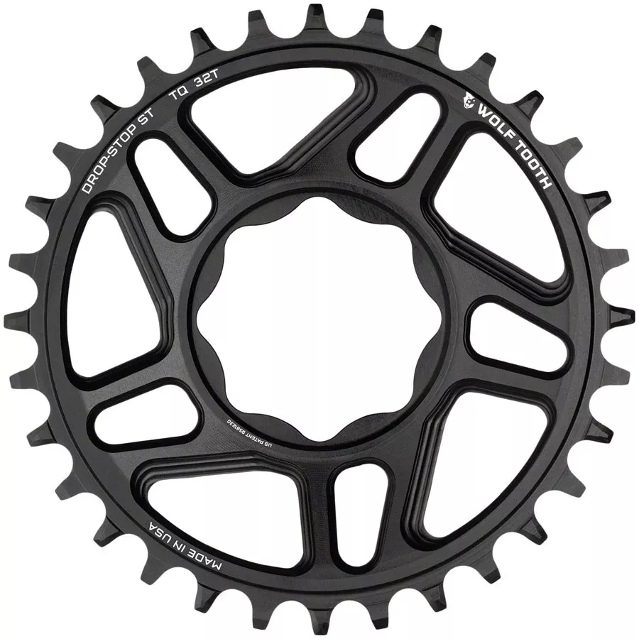 Wolf Tooth Trek TQ Direct Mount Chainring – Drop-Stop ST, 30T, Black