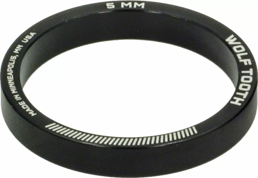 Wolf Tooth Wolf Tooth Headset Spacer 5 Pack, 5mm, Black