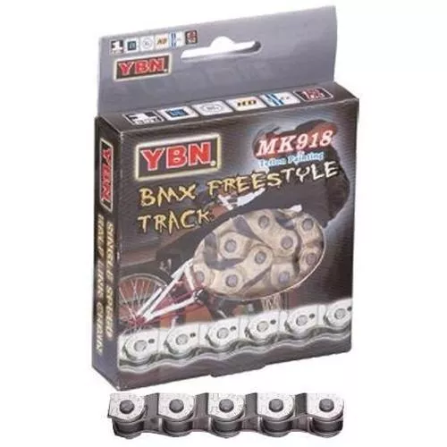 Yaban Single Speed Half Link BMX Chain 1/2 x 1/8 Silver