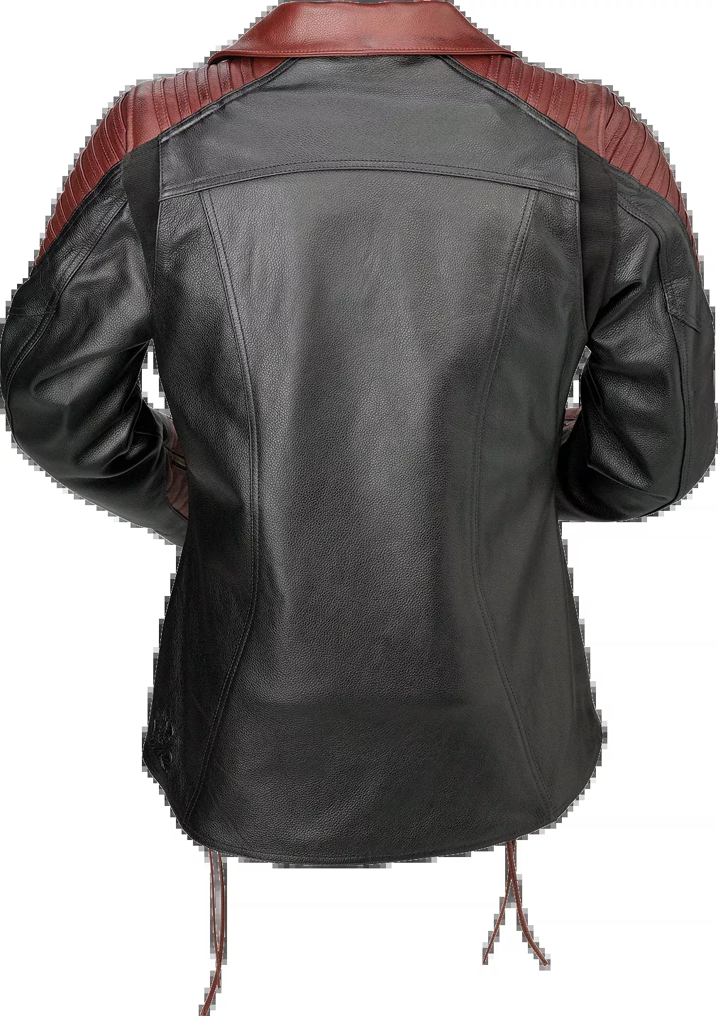 Z1R Women’s Combiner Leather Jacket – Black/Red – Small 2813-1010